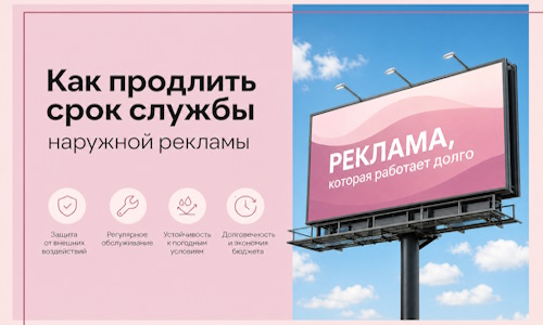 Как продлить срок службы наружной рекламы в  Краснокамске